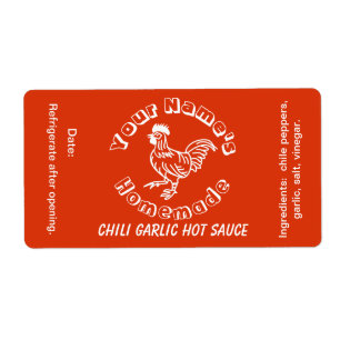 Étiquette La sauce chaude personnalisée faite maison marque