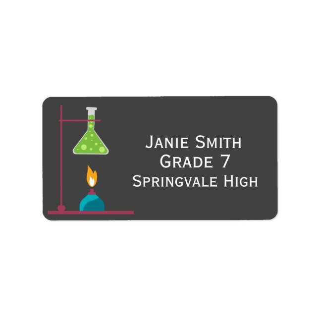 Étiquette La science de la fille mignon livre de nom étiquet (Devant)