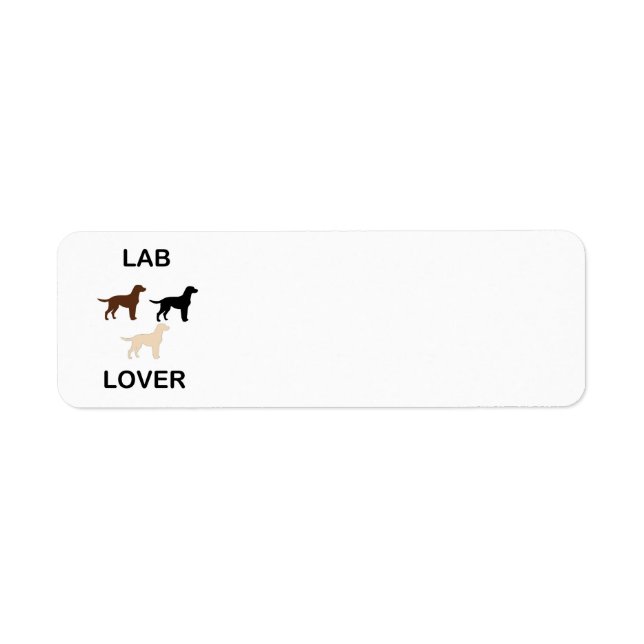 Étiquette Lab Lover toutes les couleurs silhouettes (Devant)
