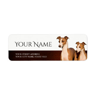 Étiquette Label d'adresse de retour Greyhounds italien