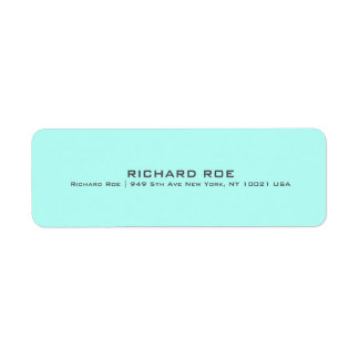 Étiquette Label d'adresse de retour moderne Cyan Professiona