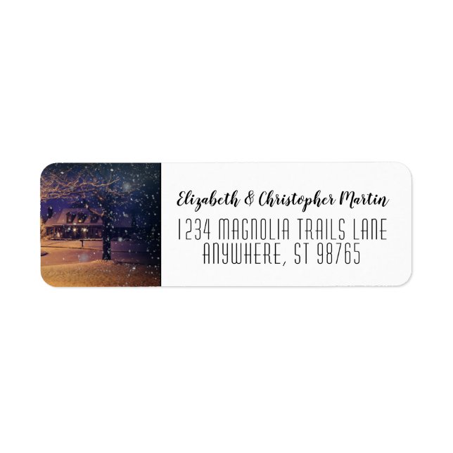 Étiquette Label d'adresse de retour moderne photo personnali (Devant)