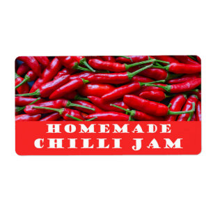 Étiquette Label de confiture Homemade chilli