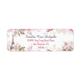Étiquette Label Floral Pink Paris - Retour
