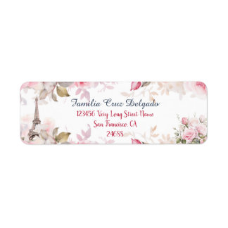 Étiquette Label Floral Pink Paris - Retour