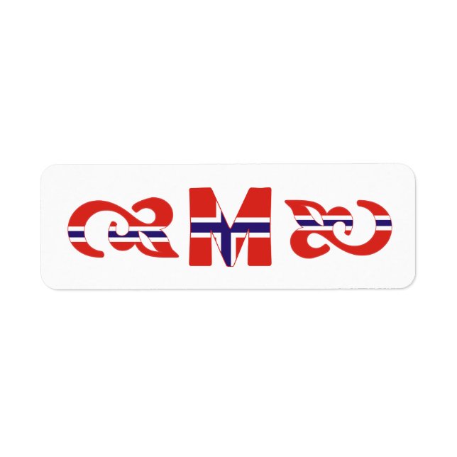 Étiquette Label norvégien Monogram M (Devant)