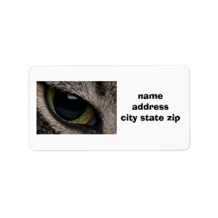 ÉTIQUETTE LABLE D'ADRESSE DE RETOUR "CAT'S EYE"