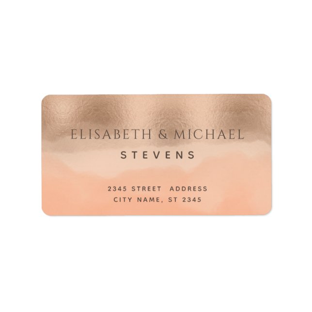 Étiquette laboratoire d'aquarelle de cantaloupe rose en feui (Devant)