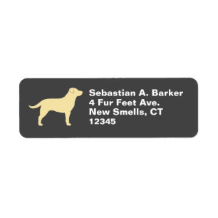 Étiquette Laboratoire de silhouette de chien de trieur du La