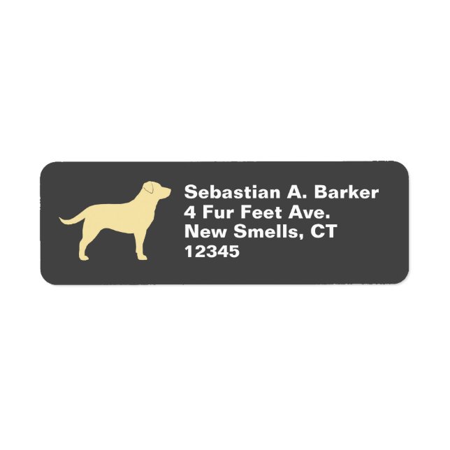 Étiquette Laboratoire de silhouette de chien de trieur du La (Devant)