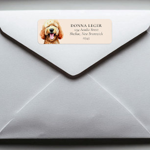 Étiquette Labradoodle Chien Adresse personnalisée