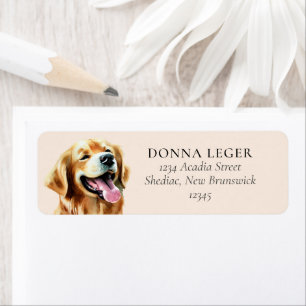 Étiquette Labrador Retriever Dog Adresse personnalisée