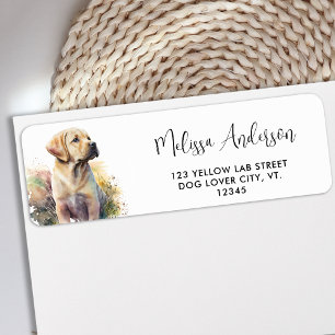 Étiquette Labrador Retriever Dog Puppy Modern Return Adresse