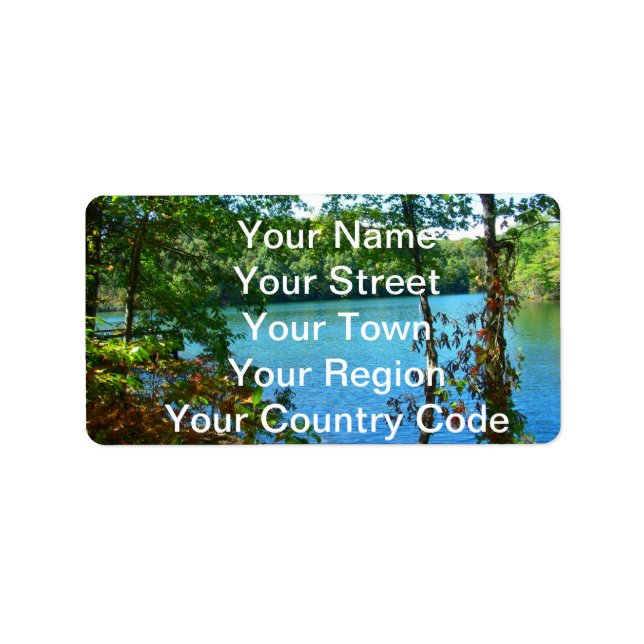 Étiquette Lac sauvage en bois (Devant)