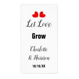 Étiquette Laisser l'amour grandir semence paquet mariage Fav