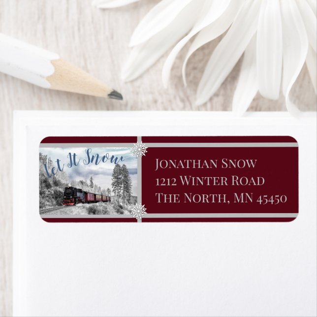 Étiquette Laissez Le Train De Neige Se Rendre (En situation)