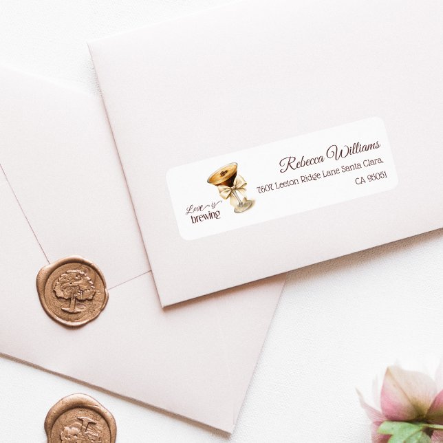 Étiquette L'amour est dans l'air Bow Espresso Martini Baby S (Créateur téléchargé)