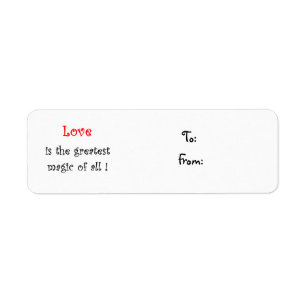 Étiquette L'amour est la plus grande magie de tous ! - étiqu