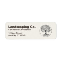 Landscaping Business Cream Adresse de retour Étiqu