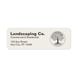Étiquette Landscaping Business Cream Adresse de retour Étiqu