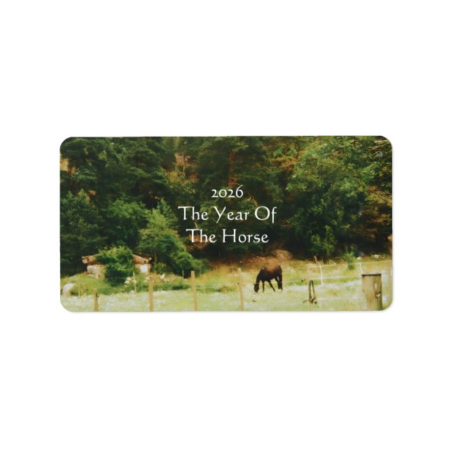 Étiquette L'Année du Cheval, 2026,  (Devant)
