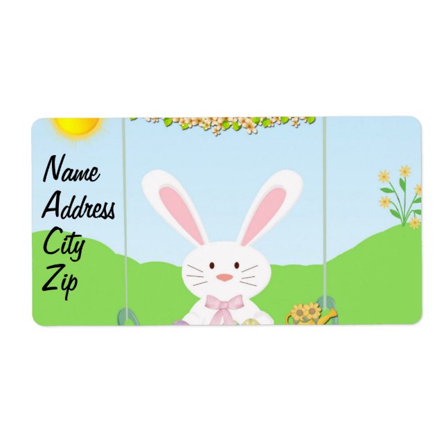Étiquette Lapin de Pâques (Devant)
