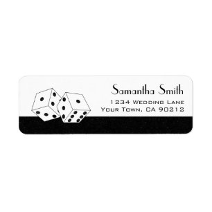 Étiquette Las Vegas Dice Thème Black & White