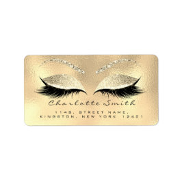 Étiquette Lashes de maquillage Adresse de retour Label Champ