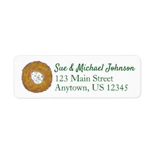 Étiquette Latke Potato Pancakes Cuisine juive Foin