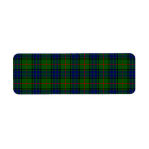 Étiquette Lauder tartan bleu vert plaid