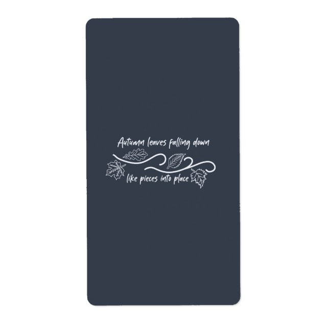 Étiquette L'automne laisse tomber comme des morceaux (Devant)