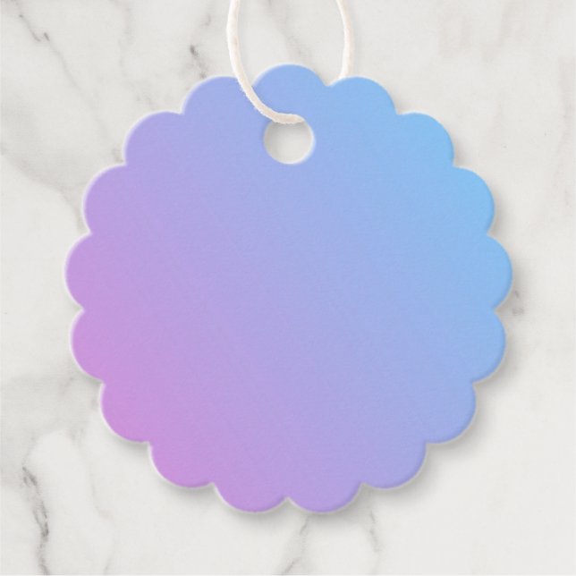 Étiquette lavande et bleue avec ficelle (Devant)