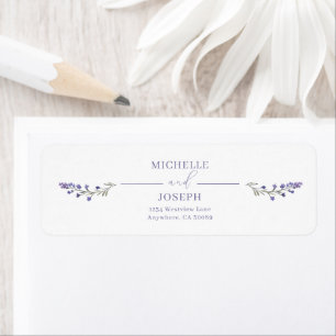 Étiquette Lavender Bliss Elegant Watercolor Adresse de retou