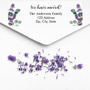 Étiquette Lavender eucalyptus déplacé nouvelle adresse de re