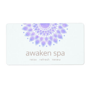 Étiquette Lavender Lotus Flower Natural Spa and Beauty