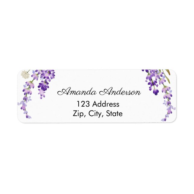 Étiquette Lavender return address label (Devant)