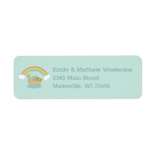 Étiquette Le Baby shower Ark Boho de Noah