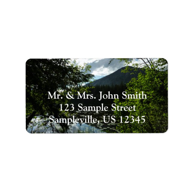 Étiquette Le lac Johns I du parc national des Glaciers (Devant)