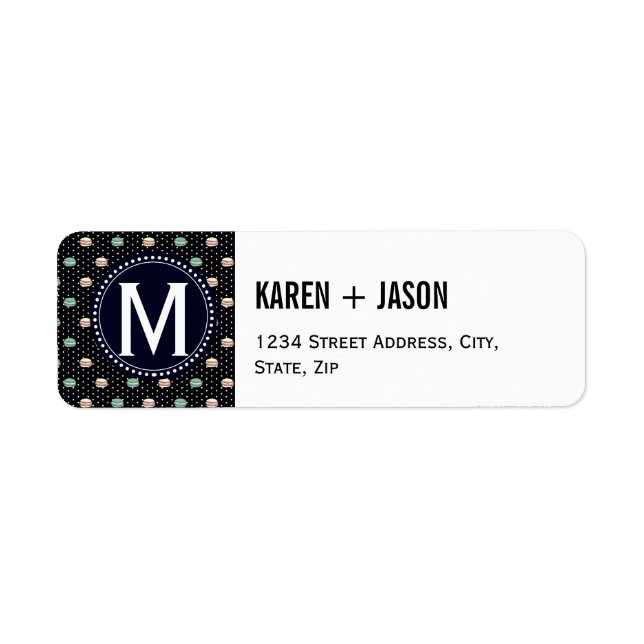 Étiquette Le Macaron polkadot (Devant)