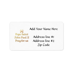 Étiquette Le Pape Jean-Paul II Priez pour nous