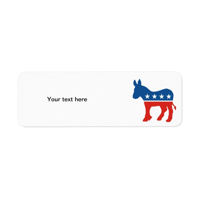 Étiquette le parti démocrate américain donkey usa (Devant)