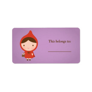 Étiquette Le Petit Chaperon Rouge Conte de Fées pour Filles
