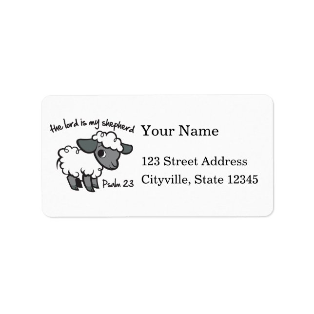 Étiquette Le Seigneur est mon Berger (Devant)