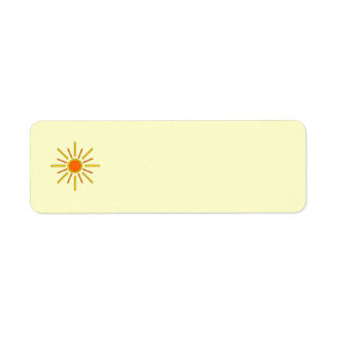 Étiquette Le soleil d'été. Jaune et orange