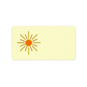 Étiquette Le soleil d'été. Jaune et orange