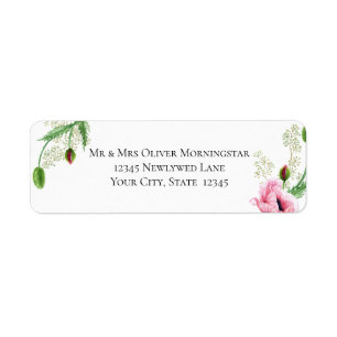 Étiquette Le souffle du bébé et les pavots roses