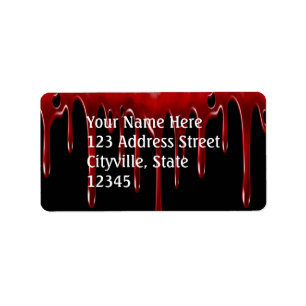 Étiquette Lecteurs de sang tombés Noir