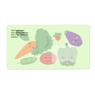 Étiquette Légumes heureux