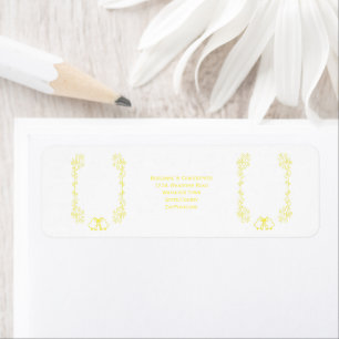 Étiquette Lemon Bells Sollwork Mariage Adresse de retour