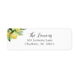Étiquette Lemon Return Address Label